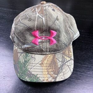 Under Armour Realtree Camo Cap with Pink Logo